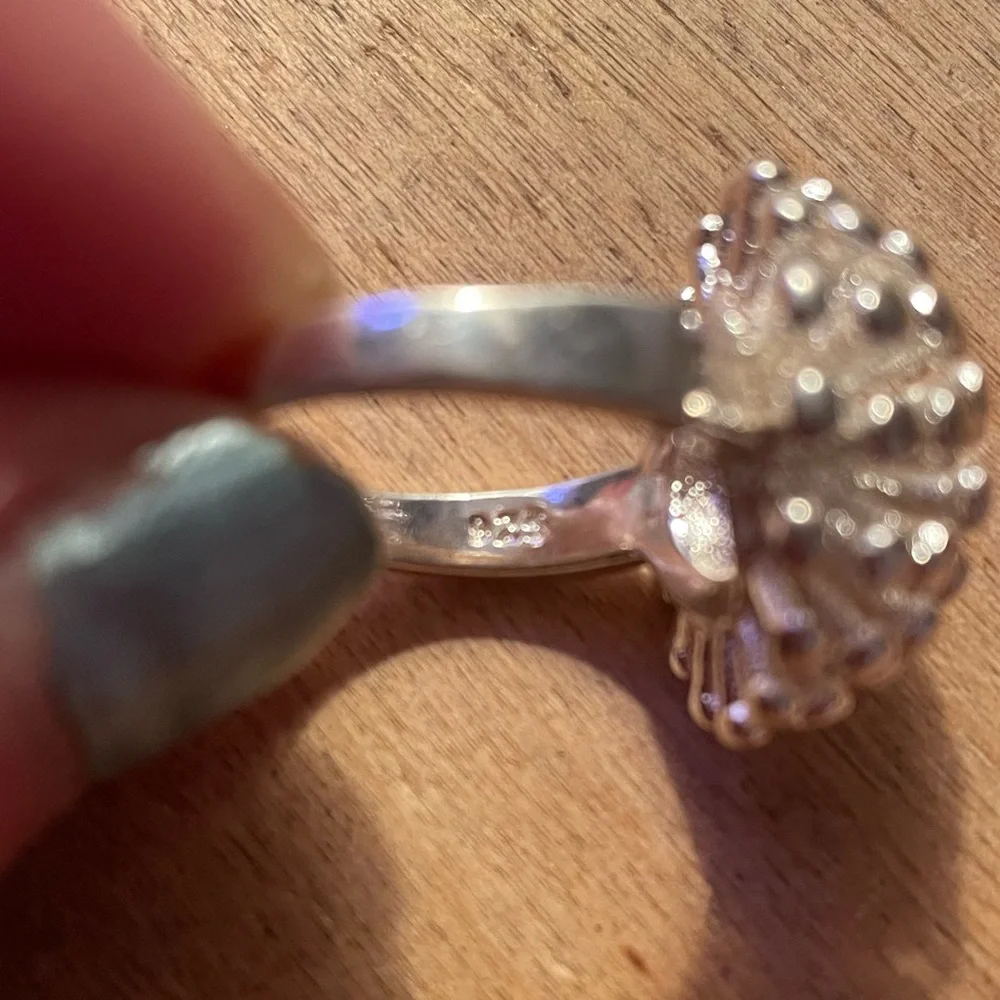 Silver 925 Starburst Ring - Picture 9 of 11